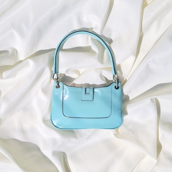 🍭GUCCI PATENT CALFSKIN TEAL BAG 🍭 - Picture 3 of 11